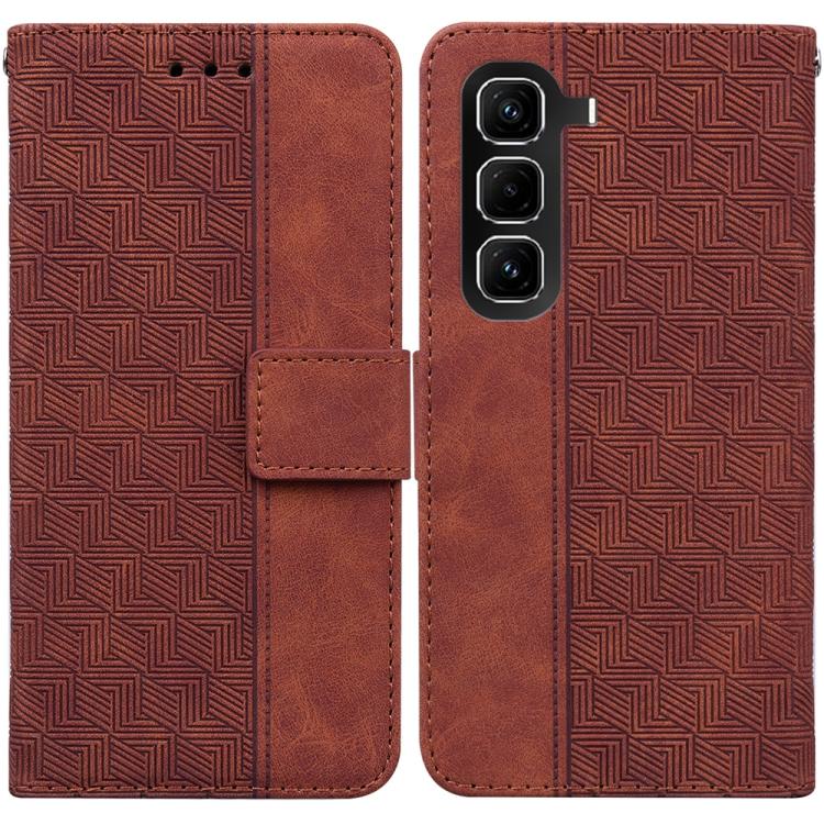Custodia per telefono in pelle goffrata geometrica, For Infinix Note 50 Pro+, For Infinix Note 50 4G / Note 50 Pro 4G, For Infinix Hot 50 Pro 4G, For Infinix Hot 50i / Smart 9
