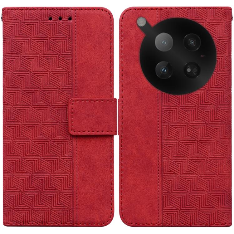 Custodia per telefono in pelle goffrata geometrica, For Infinix Hot 50 Pro+ 4G, For Infinix Hot 50 4G, For Infinix Hot 50 5G, For Infinix Zero 40 4G / 5G