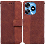 Custodia per telefono in pelle goffrata geometrica, For Tecno Spark 10 / Spark 10C