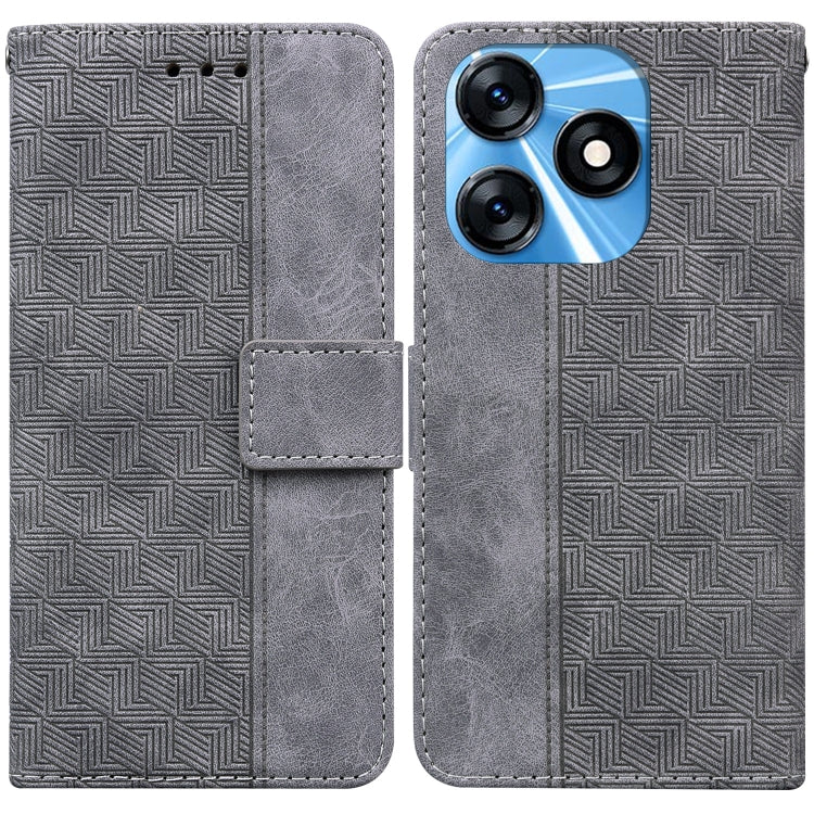 Custodia per telefono in pelle goffrata geometrica, For Tecno Spark 10 / Spark 10C