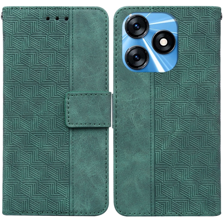 Custodia per telefono in pelle goffrata geometrica, For Tecno Spark 10 / Spark 10C