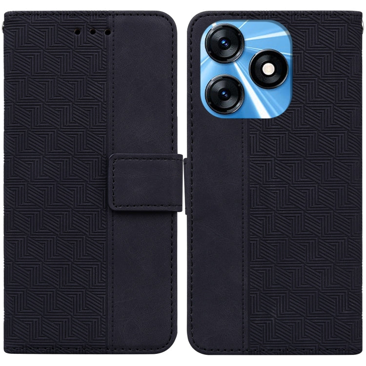Custodia per telefono in pelle goffrata geometrica, For Tecno Spark 10 / Spark 10C