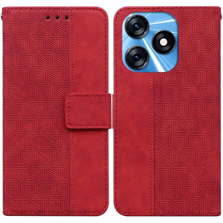 Custodia per telefono in pelle goffrata geometrica, For Tecno Spark 10 / Spark 10C