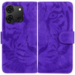 Custodia per cellulare in pelle con motivo a tigre in rilievo, For Infinix Note 40 4G, For Infinix Hot 40 / 40 Pro, For Infinix Smart 7 India/7 Plus, For Infinix Smart 7 HD