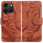 Custodia per cellulare in pelle con motivo a tigre in rilievo, For Infinix Note 40 4G, For Infinix Hot 40 / 40 Pro, For Infinix Smart 7 India/7 Plus, For Infinix Smart 7 HD