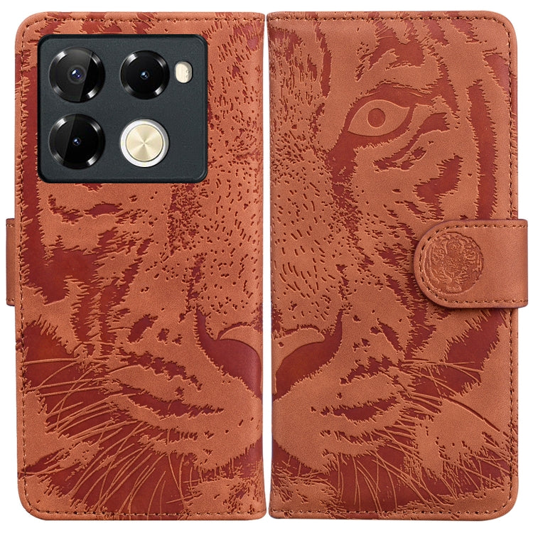 Custodia per cellulare in pelle con motivo a tigre in rilievo, For Infinix Note 40 5G, For Infinix GT 20 Pro, For Infinix Note 40 Pro 4G / 5G, For Infinix Note 40 Pro+