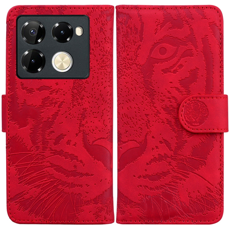 Custodia per cellulare in pelle con motivo a tigre in rilievo, For Infinix Note 40 5G, For Infinix GT 20 Pro, For Infinix Note 40 Pro 4G / 5G, For Infinix Note 40 Pro+