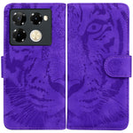 Custodia per cellulare in pelle con motivo a tigre in rilievo, For Infinix Note 40 5G, For Infinix GT 20 Pro, For Infinix Note 40 Pro 4G / 5G, For Infinix Note 40 Pro+