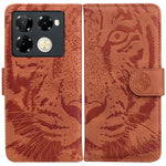 Custodia per cellulare in pelle con motivo a tigre in rilievo, For Infinix Note 40 5G, For Infinix GT 20 Pro, For Infinix Note 40 Pro 4G / 5G, For Infinix Note 40 Pro+