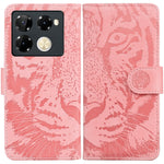 Custodia per cellulare in pelle con motivo a tigre in rilievo, For Infinix Note 40 5G, For Infinix GT 20 Pro, For Infinix Note 40 Pro 4G / 5G, For Infinix Note 40 Pro+