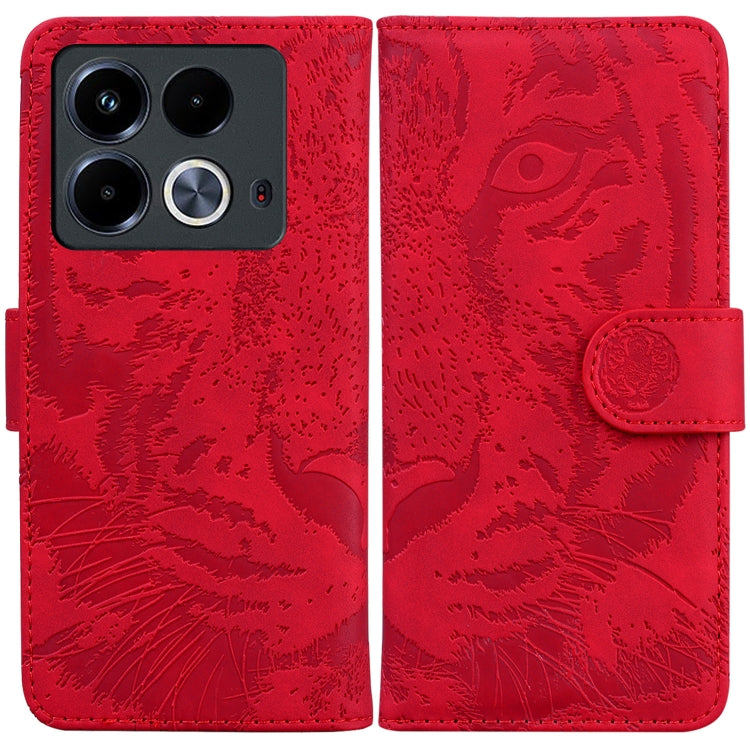 Custodia per cellulare in pelle con motivo a tigre in rilievo, For Infinix Note 40 4G, For Infinix Hot 40 / 40 Pro, For Infinix Smart 7 India/7 Plus, For Infinix Smart 7 HD