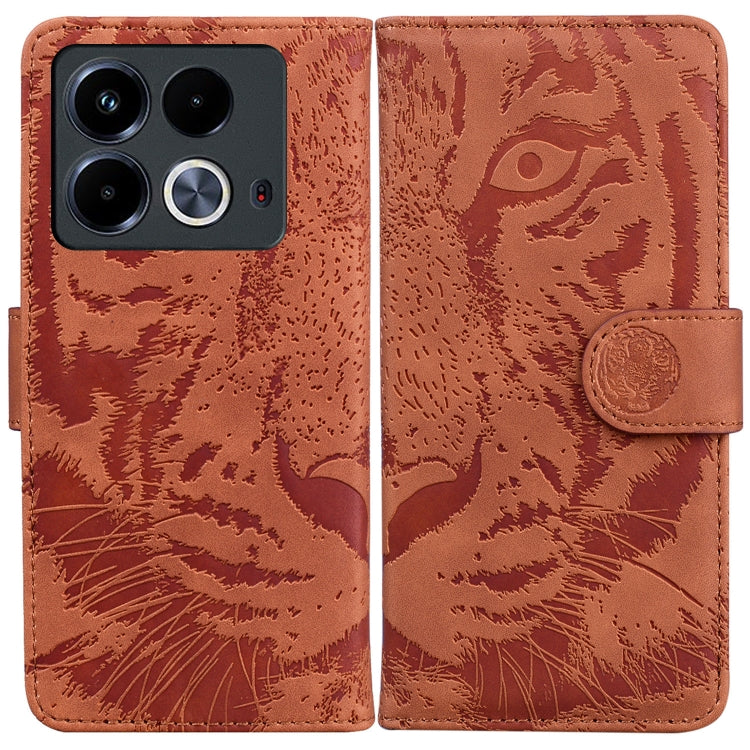 Custodia per cellulare in pelle con motivo a tigre in rilievo, For Infinix Note 40 4G, For Infinix Hot 40 / 40 Pro, For Infinix Smart 7 India/7 Plus, For Infinix Smart 7 HD