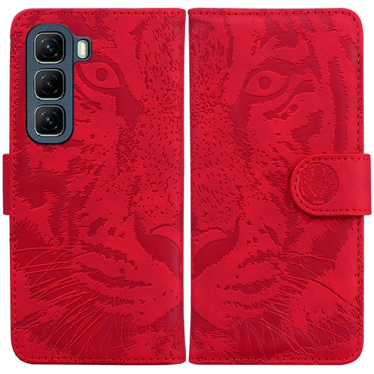 Custodia per cellulare in pelle con motivo a tigre in rilievo, For Infinix Hot 50 Pro+ 4G, For Infinix Hot 50 4G, For Infinix Hot 50 5G, For Infinix Zero 40 4G / 5G