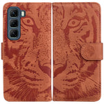 Custodia per cellulare in pelle con motivo a tigre in rilievo, For Infinix Hot 50 Pro+ 4G, For Infinix Hot 50 4G, For Infinix Hot 50 5G, For Infinix Zero 40 4G / 5G