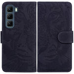 Custodia per cellulare in pelle con motivo a tigre in rilievo, For Infinix Hot 50 Pro+ 4G, For Infinix Hot 50 4G, For Infinix Hot 50 5G, For Infinix Zero 40 4G / 5G