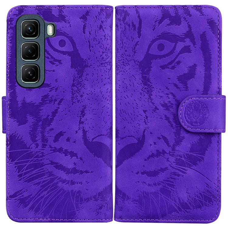 Custodia per cellulare in pelle con motivo a tigre in rilievo, For Infinix Hot 50 Pro+ 4G, For Infinix Hot 50 4G, For Infinix Hot 50 5G, For Infinix Zero 40 4G / 5G