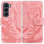 Custodia per cellulare in pelle con motivo a tigre in rilievo, For Infinix Hot 50 Pro+ 4G, For Infinix Hot 50 4G, For Infinix Hot 50 5G, For Infinix Zero 40 4G / 5G