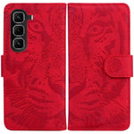 Custodia per cellulare in pelle con motivo a tigre in rilievo, For Infinix Hot 50 Pro+ 4G, For Infinix Hot 50 4G, For Infinix Hot 50 5G, For Infinix Zero 40 4G / 5G