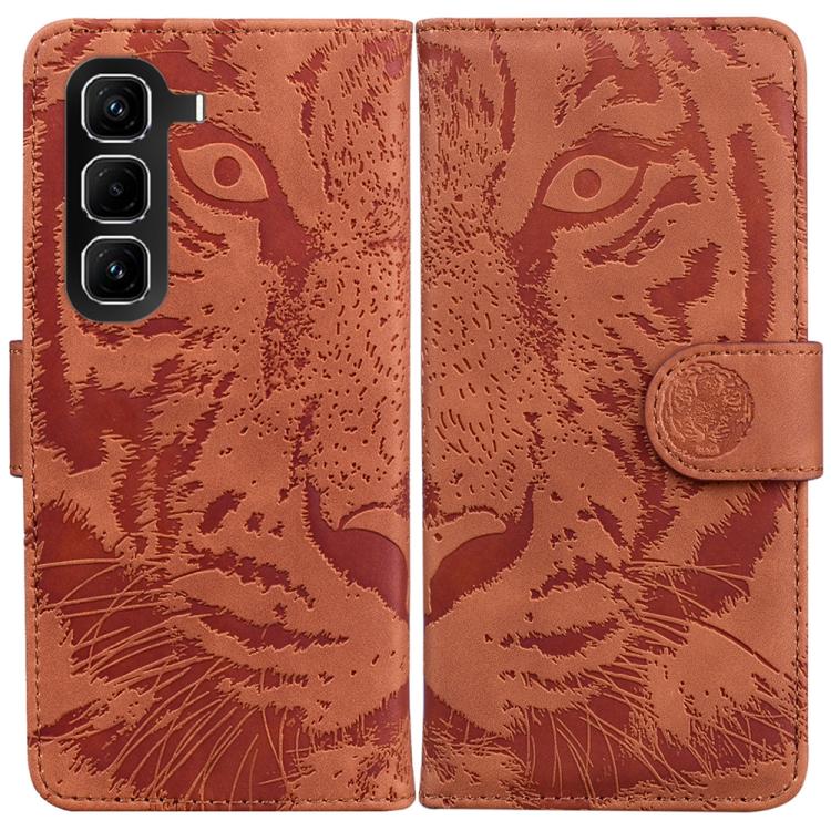 Custodia per cellulare in pelle con motivo a tigre in rilievo, For Infinix Hot 50 Pro+ 4G, For Infinix Hot 50 4G, For Infinix Hot 50 5G, For Infinix Zero 40 4G / 5G