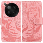 Custodia per cellulare in pelle con motivo a tigre in rilievo, For Infinix Hot 50 Pro+ 4G, For Infinix Hot 50 4G, For Infinix Hot 50 5G, For Infinix Zero 40 4G / 5G