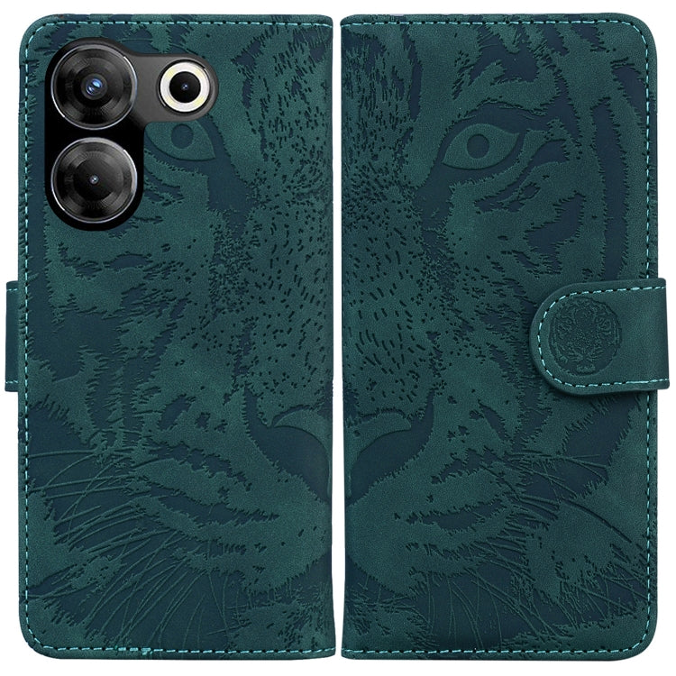 Custodia per cellulare in pelle con motivo a tigre in rilievo, For Tecno Camon 20 Pro 5G, For Tecno Pova 5, For Tecno Spark 10 5G, For Tecno Spark 10 Pro