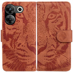 Custodia per cellulare in pelle con motivo a tigre in rilievo, For Tecno Camon 20 Pro 5G, For Tecno Pova 5, For Tecno Spark 10 5G, For Tecno Spark 10 Pro