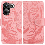 Custodia per cellulare in pelle con motivo a tigre in rilievo, For Tecno Camon 20 Pro 5G, For Tecno Pova 5, For Tecno Spark 10 5G, For Tecno Spark 10 Pro