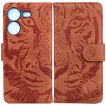 Custodia per cellulare in pelle con motivo a tigre in rilievo, For Tecno Camon 20 Pro 5G, For Tecno Pova 5, For Tecno Spark 10 5G, For Tecno Spark 10 Pro
