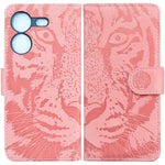 Custodia per cellulare in pelle con motivo a tigre in rilievo, For Tecno Camon 20 Pro 5G, For Tecno Pova 5, For Tecno Spark 10 5G, For Tecno Spark 10 Pro