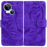 Custodia per cellulare in pelle con motivo a tigre in rilievo, For Tecno Camon 20 Pro 5G, For Tecno Pova 5, For Tecno Spark 10 5G, For Tecno Spark 10 Pro