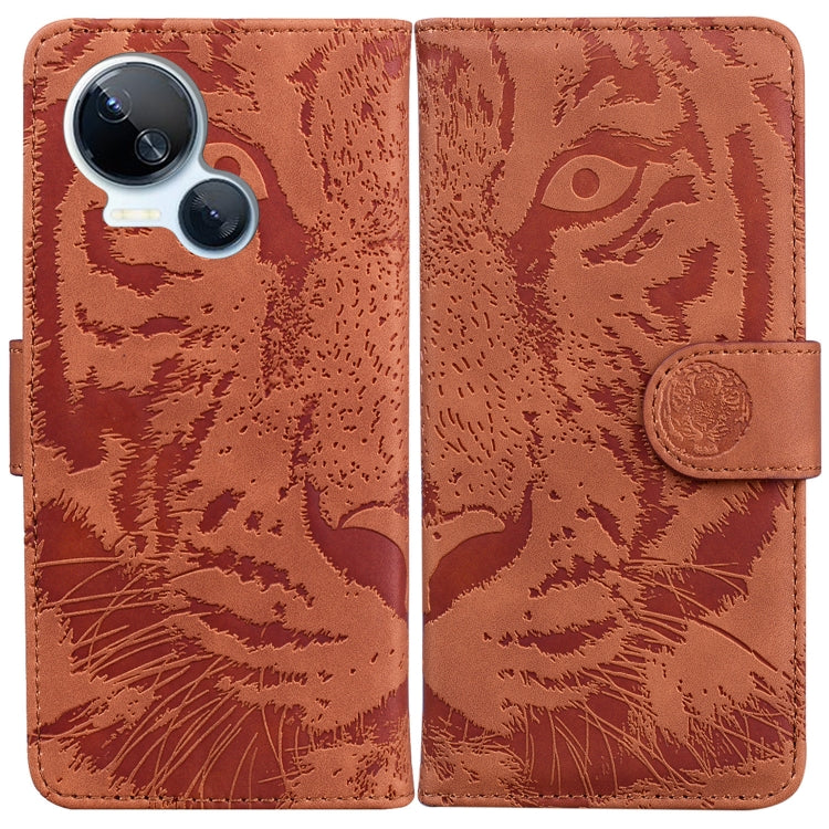 Custodia per cellulare in pelle con motivo a tigre in rilievo, For Tecno Camon 20 Pro 5G, For Tecno Pova 5, For Tecno Spark 10 5G, For Tecno Spark 10 Pro