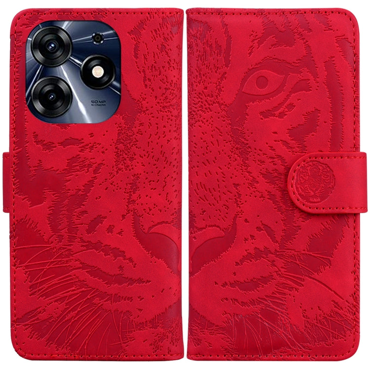 Custodia per cellulare in pelle con motivo a tigre in rilievo, For Tecno Camon 20 Pro 5G, For Tecno Pova 5, For Tecno Spark 10 5G, For Tecno Spark 10 Pro