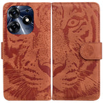 Custodia per cellulare in pelle con motivo a tigre in rilievo, For Tecno Camon 20 Pro 5G, For Tecno Pova 5, For Tecno Spark 10 5G, For Tecno Spark 10 Pro