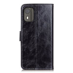 Custodia per telefono in pelle a vibrazione orizzontale con struttura retrò Crazy Horse, For Nokia C02, For Nokia XR21