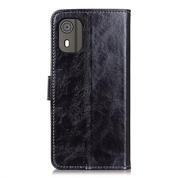 Custodia per telefono in pelle a vibrazione orizzontale con struttura retrò Crazy Horse, For Nokia C02, For Nokia XR21