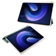 Custodia per tablet in pelle Smart TPU trasparente 3 volte con slot per penna, For Xiaomi Pad 6 / 6 Pro