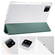 Custodia per tablet in pelle Smart TPU trasparente 3 volte con slot per penna, For Xiaomi Pad 6 / 6 Pro