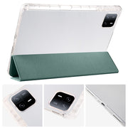 Custodia per tablet in pelle Smart TPU trasparente 3 volte con slot per penna, For Xiaomi Pad 7 / 7 Pro, For Xiaomi Redmi Pad Pro 12.1