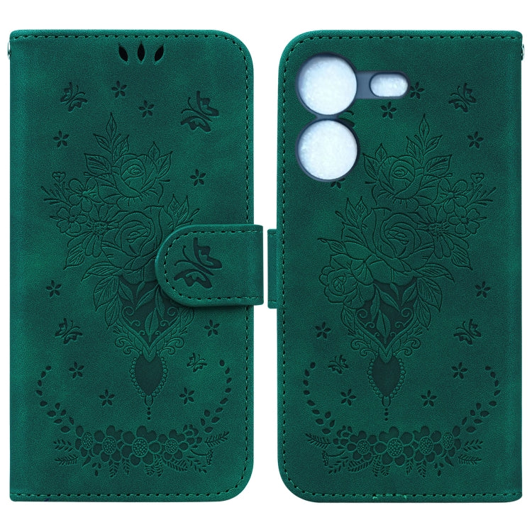 Custodia per telefono in pelle goffrata farfalla rosa, For Tecno Camon 20 Pro 4G, For Tecno Pova 5, For Tecno Spark 10 5G, For Tecno Spark 10 Pro