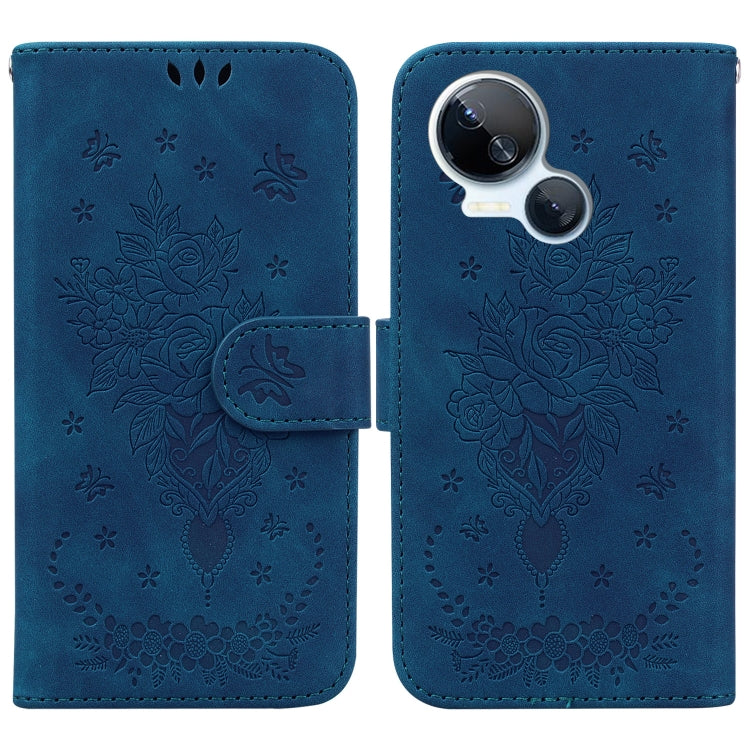 Custodia per telefono in pelle goffrata farfalla rosa, For Tecno Camon 20 Pro 4G, For Tecno Pova 5, For Tecno Spark 10 5G, For Tecno Spark 10 Pro