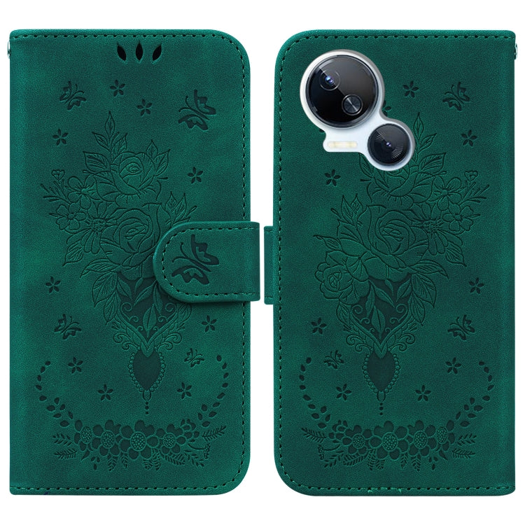 Custodia per telefono in pelle goffrata farfalla rosa, For Tecno Camon 20 Pro 4G, For Tecno Pova 5, For Tecno Spark 10 5G, For Tecno Spark 10 Pro