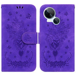 Custodia per telefono in pelle goffrata farfalla rosa, For Tecno Camon 20 Pro 4G, For Tecno Pova 5, For Tecno Spark 10 5G, For Tecno Spark 10 Pro