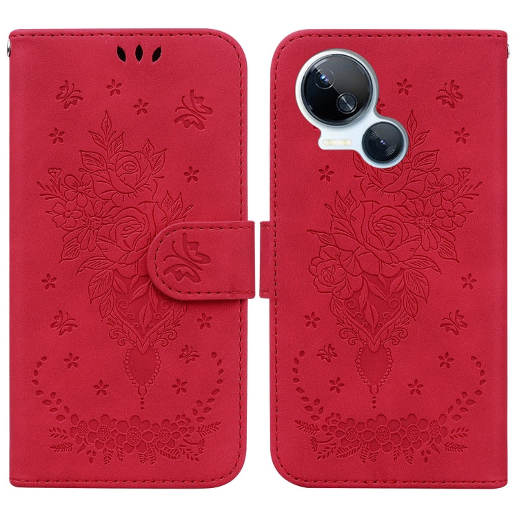 Custodia per telefono in pelle goffrata farfalla rosa, For Tecno Camon 20 Pro 4G, For Tecno Pova 5, For Tecno Spark 10 5G, For Tecno Spark 10 Pro