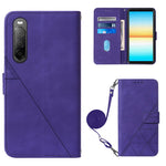 Custodia per cellulare in pelle con flip in rilievo 3D a tracolla, For Sony Xperia 1 V, For Sony Xperia 10 V, For Sony Xperia 10 IV, For Sony Xperia 10 III/10 III Lite