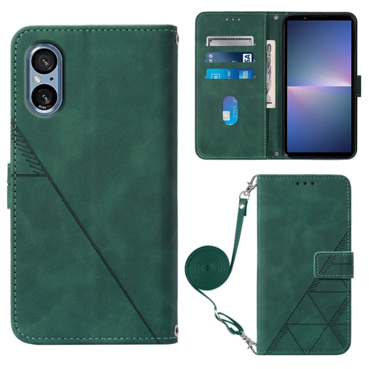 Custodia per cellulare in pelle con flip in rilievo 3D a tracolla, For Sony Xperia 10 VI, For Sony Xperia 1 VI, For Sony Xperia 5 VI, For Sony Xperia 5 V