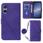 Custodia per cellulare in pelle con flip in rilievo 3D a tracolla, For Sony Xperia 10 VI, For Sony Xperia 1 VI, For Sony Xperia 5 VI, For Sony Xperia 5 V
