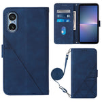 Custodia per cellulare in pelle con flip in rilievo 3D a tracolla, For Sony Xperia 10 VI, For Sony Xperia 1 VI, For Sony Xperia 5 VI, For Sony Xperia 5 V