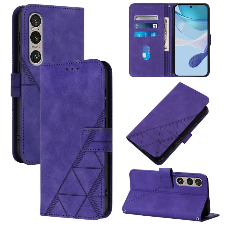 Custodia per cellulare in pelle con flip in rilievo 3D a tracolla, For Sony Xperia 10 VI, For Sony Xperia 1 VI, For Sony Xperia 5 VI, For Sony Xperia 5 V