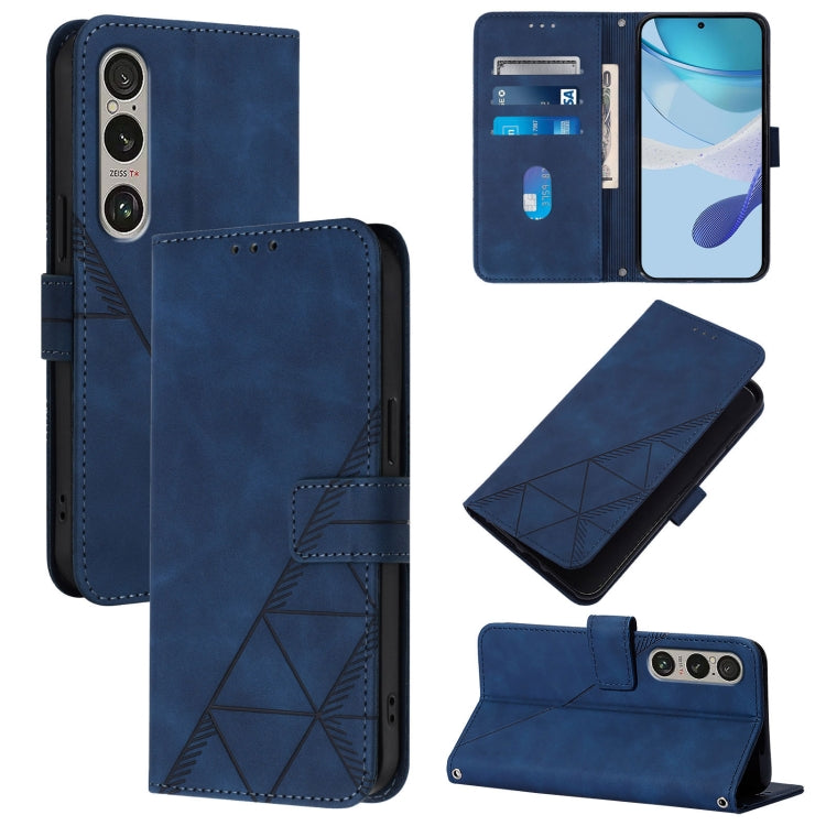 Custodia per cellulare in pelle con flip in rilievo 3D a tracolla, For Sony Xperia 10 VI, For Sony Xperia 1 VI, For Sony Xperia 5 VI, For Sony Xperia 5 V