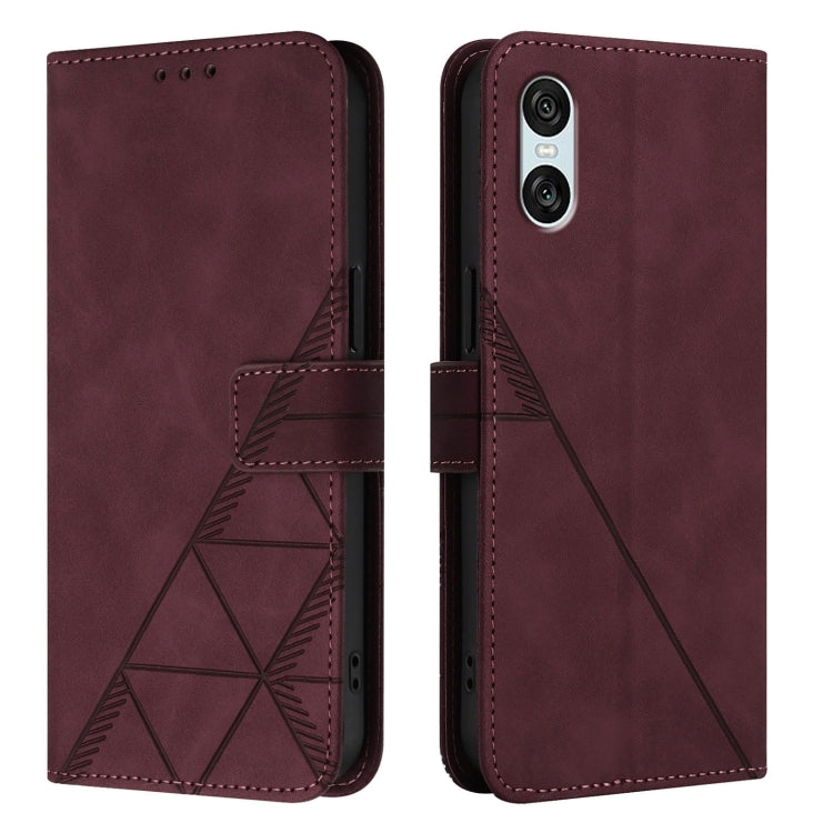 Custodia per cellulare in pelle con flip in rilievo 3D a tracolla, For Sony Xperia 10 VI, For Sony Xperia 1 VI, For Sony Xperia 5 VI, For Sony Xperia 5 V
